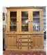 Substantial Padgetts Pine Glazed Country Kitchen Pantry Dresser Great Quality