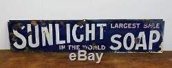 Sunlight Soap enamel sign advertising mancave garage metal vintage retro kitchen