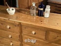 Superb Vintage Haberdashery Apothecary Bank Chest of Drawers Dove tail joints