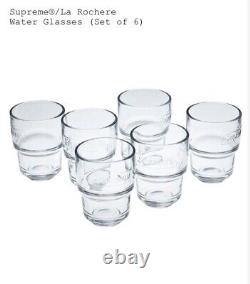 Supreme/La Rochère Water Glasses Molded Box Logo (Set of 6) Made in FRANCE