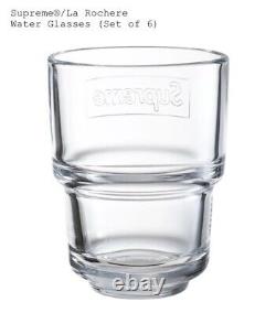 Supreme/La Rochère Water Glasses Molded Box Logo (Set of 6) Made in FRANCE