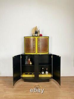 Sureline 1950, s Vintage Refurbished Bow Fronted Cocktail Cabinet Drinks Bar