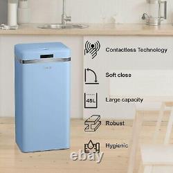 Swan Retro 45L Square Sensor Bin Kitchen Household Waste Bin, Blue SWKA4500BLN