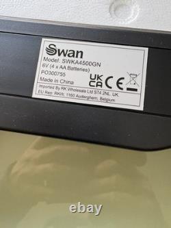 Swan Retro 45L Square Sensor Bin Kitchen Household Waste Bin, green