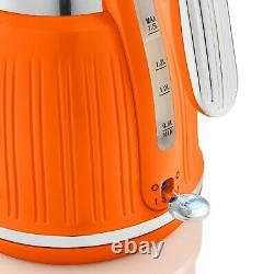 Swan Retro Dial Kettle & 4 Slice Toaster Orange Vintage Kitchen Electrical Set