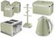 Swan Retro Green Jug Kettle 4 Slice Toaster Bread Bin Canisters & Mug Tree Set