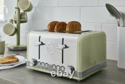 Swan Retro Green Jug Kettle 4 Slice Toaster Bread Bin Canisters & Mug Tree Set Swan Retro Green Jug Kettle 4 Slice Toaster Bread Bin Canisters & Mug Tree Set