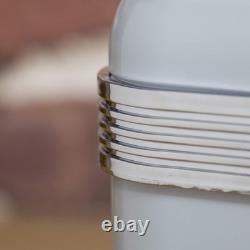 Swan Retro Grey Kitchen Storage Set Bread Bin 3 Canisters & Kitchen Roll Holder
