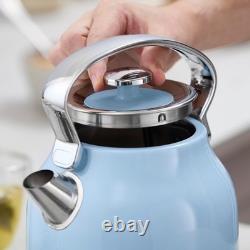 Swan Retro Revive Blue Stovetop Kettle 2 Slice Toaster Kitchen Canisters Set