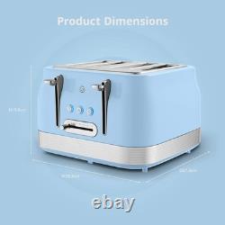 Swan Retro Revive Blue Stovetop Kettle 4 Slice Toaster Kitchen Canisters Set