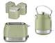 Swan Retro Revive Green Stovetop Design Kettle 2 Slice Toaster & Canisters Set