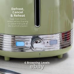 Swan Retro Revive Green Stovetop Design Kettle 2 Slice Toaster & Canisters Set