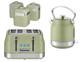 Swan Retro Revive Green Stovetop Design Kettle 4 Slice Toaster & Canisters Set