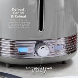 Swan Retro Revive Grey Jug Kettle 2 Slice Toaster Canisters Matching Kitchen Set