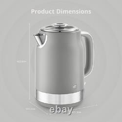 Swan Retro Revive Grey Jug Kettle 2 Slice Toaster Canisters Matching Kitchen Set