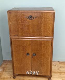 TURNIDGE of LONDON Vintage Retro Extending Teak Cocktail Drinks Cabinet Bar Unit