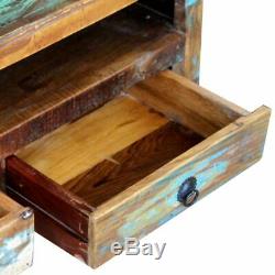 TV Media Cabinet Stand with 3 Drawers Solid Reclaimed Recycled Wood Home Decor