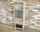 Tall Apothecary Cabinet Vintage Industrial Cupboard Rustic Metal Storage Glass