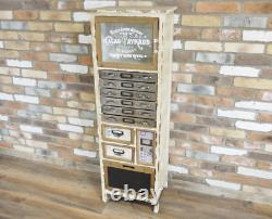 Tall Apothecary Cabinet Vintage Industrial Cupboard Rustic Metal Storage Glass