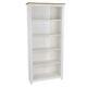 Tall Bookcase With Solid Pine Top Kitchen Bathroom Storage Cabinet Arizona White
