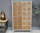 Tall Industrial Cabinet Vintage Retro Apothecary Unit Rustic Wood Chest Drawers