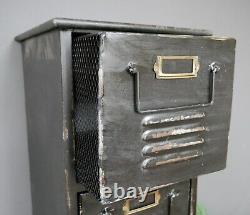 Tall Industrial Cabinet Vintage Retro Storage Cupboard Metal Narrow Slim Tallboy