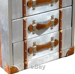 Tall Industrial Cabinet Vintage Style Tallboy Metal Storage Unit Chest 5 Drawers