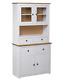 Tall Kitchen Larder Rustic Solid Wood Storage Dresser Cabinet Cupboard Pantry