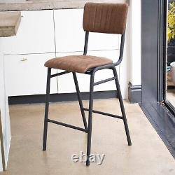 Tan Upholstered Bar Stool Breakfast Bar Stool Counter Stool Retro Stool