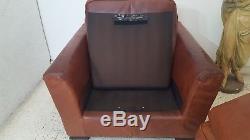 Tan Weathered Leather Club Chair Armchair Courier Available