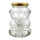 Teddy Bear Glass Jars 280ml With Lids Sweets Wedding Favours Yellow Hat