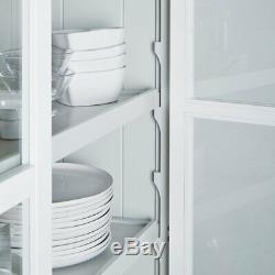 The White Company Glass Display Cabinet White Grey Kitchen Dining Home RRP £995