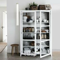 The White Company Glass Display Cabinet White Grey Kitchen Dining Home RRP £995