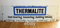 Thermalite enamel sign advertising mancave metal vintage retro kitchen antique