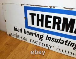 Thermalite enamel sign advertising mancave metal vintage retro kitchen antique