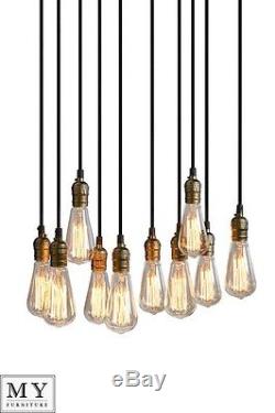 Thibault Industrial Vintage Pendant Retro Chandelier Light Bulbs included