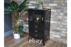 Tinted Glass Display Cabinet Small 3 Drawer Glass Cabinet 6723s