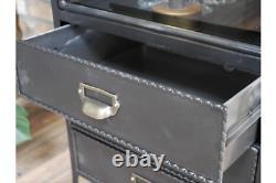 Tinted Glass Display Cabinet Small 3 Drawer Glass Cabinet 6723s