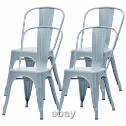 Tolix Metal Dining Chairs Industrial Stacking Outdoor Chair Vintage Kitchen Cafe