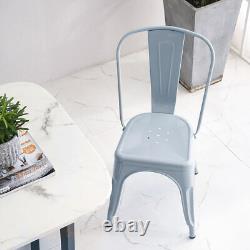 Tolix Metal Dining Chairs Industrial Stacking Outdoor Chair Vintage Kitchen Cafe