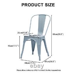 Tolix Metal Dining Chairs Industrial Stacking Outdoor Chair Vintage Kitchen Cafe