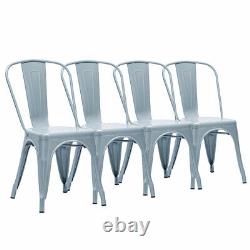 Tolix Style Industrial Metal Dining Chairs Vintage Retro Kitchen Cafe Stacking