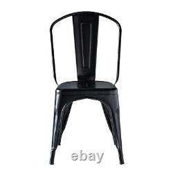 Tolix Style Industrial Metal Dining Chairs Vintage Retro Kitchen Cafe Stacking