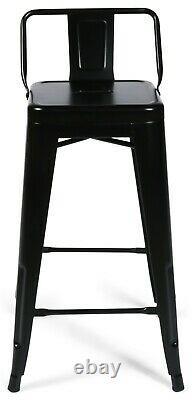 Tolix Style Industrial Metal Dining Stools Vintage Retro Kitchen Cafe Bistro