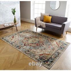 Traditional Vintage Style Area Rug Distressed Faded Design Mats Hall Runners Rug