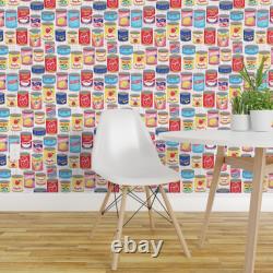 Traditional Wallpaper Vintage Retro Kitchen Food Canned Goods Pantry