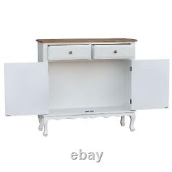 Transylvania Vintage Cabinet Table White Two Door Two Drawer Storage Lounge