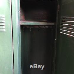 Triple Industrial Vintage Lockers, Upcycled Numbered Funky Retro 3 Door Storage