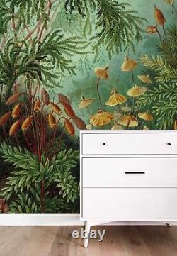 Tropical Forest Exotic Jungle wall mural Vintage Removable or Regular wallpaper