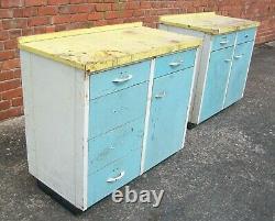 Two Vintage Metal Kitchen Units / Cupboards / Use / Restore / Upcycle